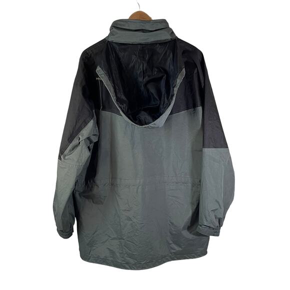 OUTDOOR SPORTSWEAR Hooded Parka Jacket Color Block Gray MEN'S Sz Large Gorpcore - Picture 2 of 9